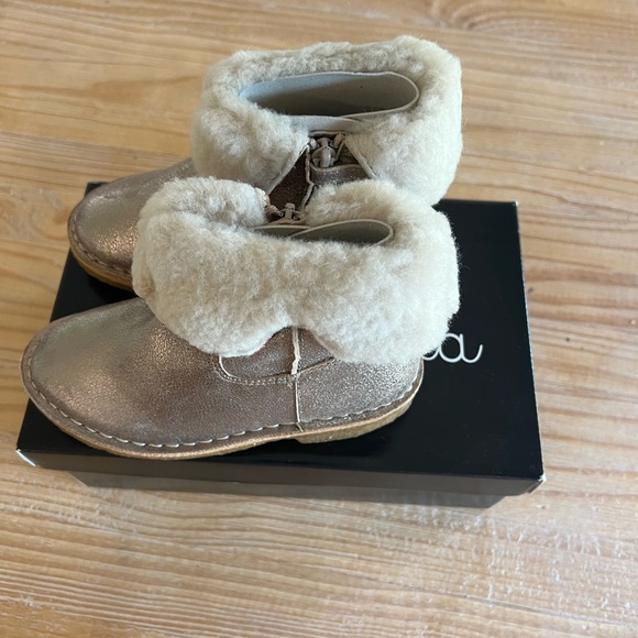 Emile et Ida Girls Gold Leather Boots size 27 - Picture 5 of 7